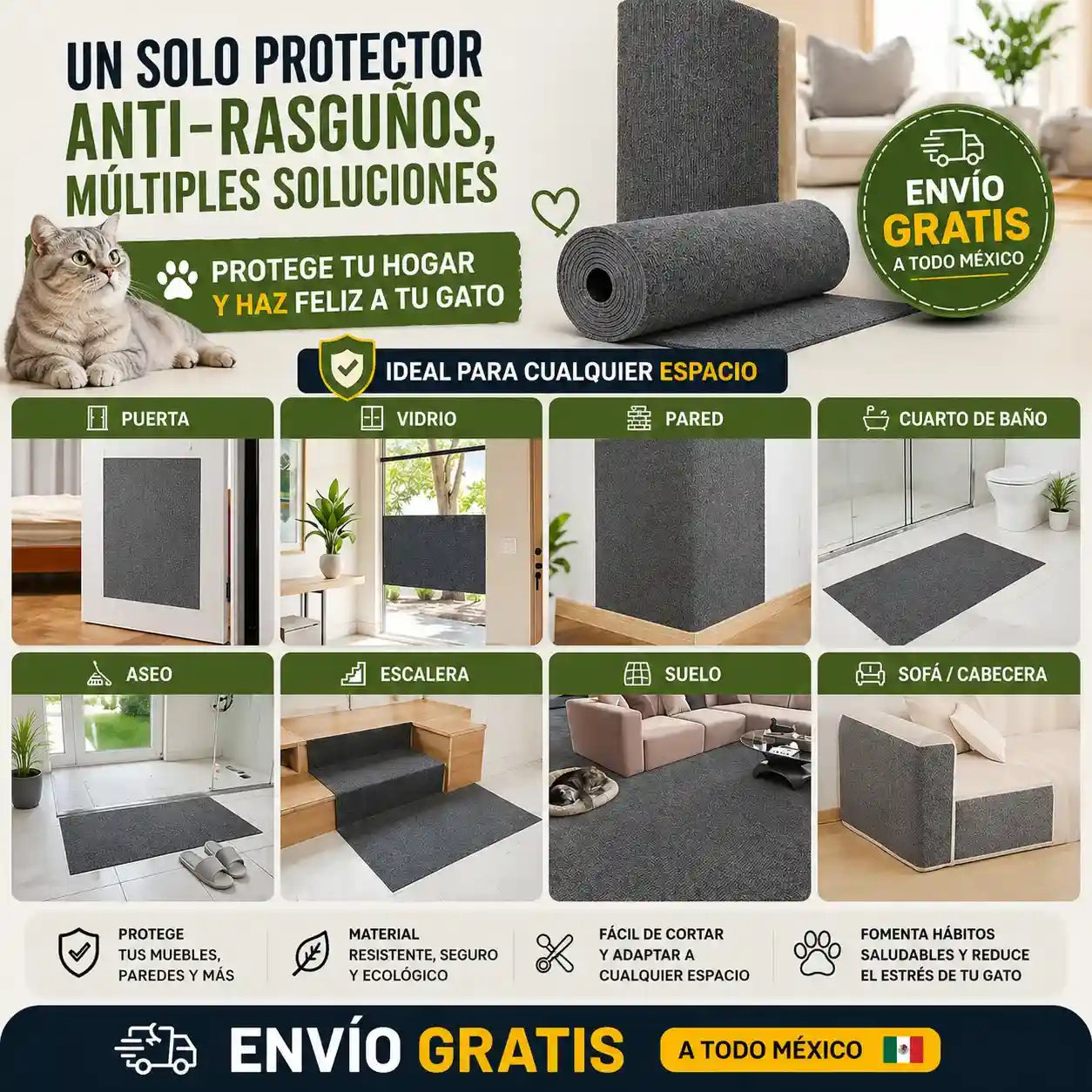 StopScratch™ Tu gato lo ama y tus muebles también